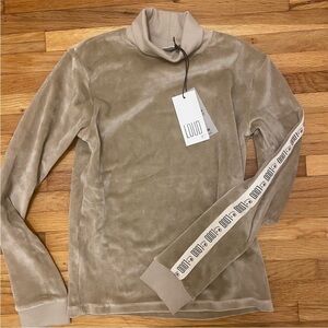 Loud Apparel Velour Turtleneck Top Girls Size 14yr Taupe NWT European Kids Wear